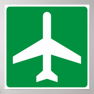 Affiche Signe de Higway d'aéroport
