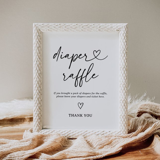 Affiche Signe de jauge de Baby shower de script moderne (Créateur téléchargé)