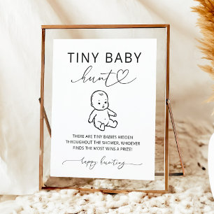 Affiche Signe de jeu de chasse au bébé miniature pour une 