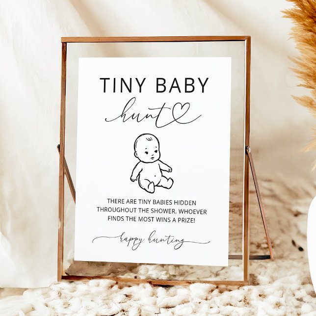 Affiche Signe de jeu de chasse au bébé miniature pour une  (Créateur téléchargé)