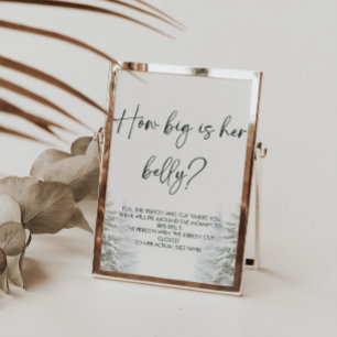 Affiche Signe de jeu pour Baby Shower d'hiver : Quelle est