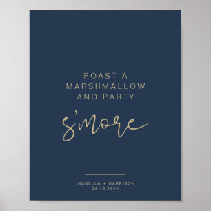 Affiche SIGNE DE LA BARRE DE LA CAITLIN Marine & Gold Mini