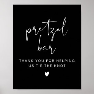 Affiche SIGNE DE LA BARRE DE Pretzel Noir JOVI Edgy