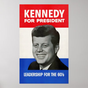 Affiche SIGNE DE LA CAMPAGNE vintage KENNEDY