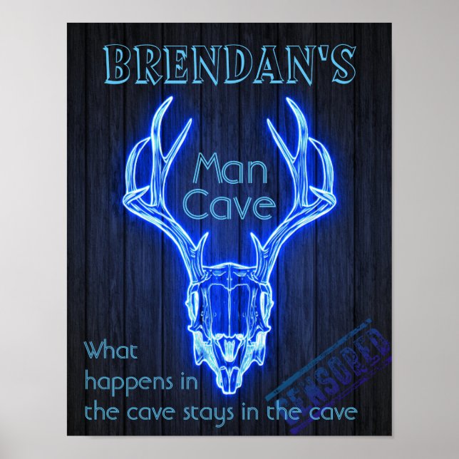 Affiche SIGNE DE LA Caverne DE L'HOMME Cool DE NEON DEER A (Devant)