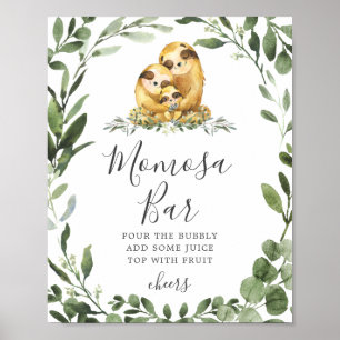 Affiche SIGNE DE LA FAMILLE Baby shower Mimosa