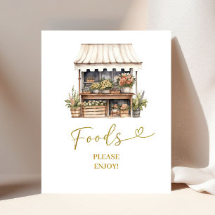 Affiche Signe de la fête alimentaire de marché