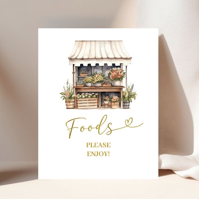 Affiche Signe de la fête alimentaire de marché (Créateur téléchargé)