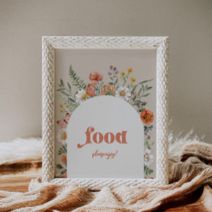 Affiche SIGNE DE LA FÊTE ALIMENTAIRE fleur sauvage