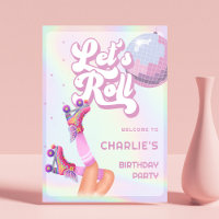 Signe de la fête Anniversaire de enfant du patinag