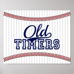 Affiche Signe de la fête de baseball VIEILLES TIMERS