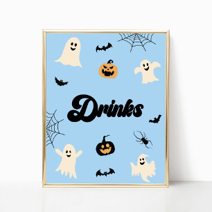 Affiche SIGNE DE LA FÊTE DES BOISSONS Éffrayantes Hallowee