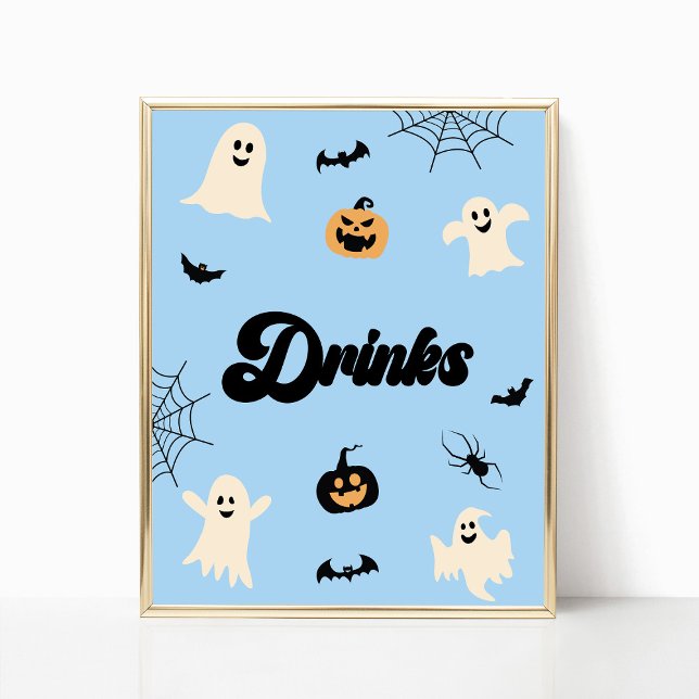 Affiche SIGNE DE LA FÊTE DES BOISSONS Éffrayantes Hallowee (Créateur téléchargé)