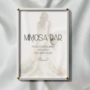 Affiche SIGNE DE LA Mariage Mariée Gown Mimosa Bar