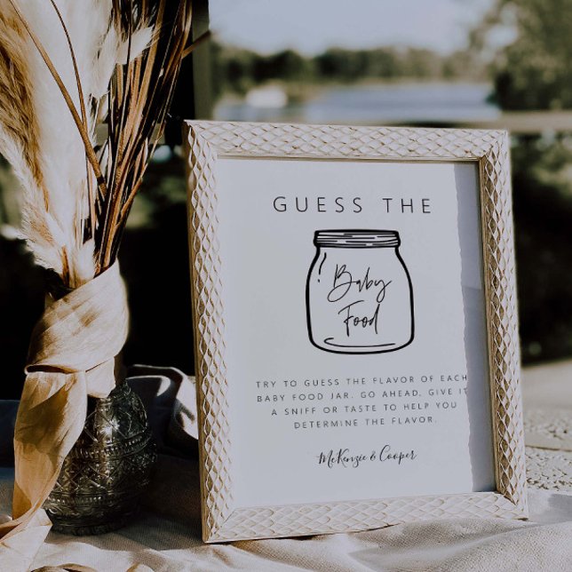 Affiche Signe de la partie de Baby shower du jeu de devis  (Créateur téléchargé)