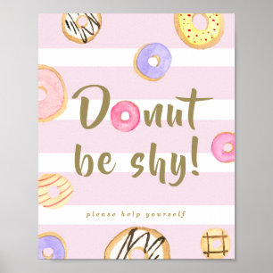 Affiche Signe de la partie mur/barre de donut