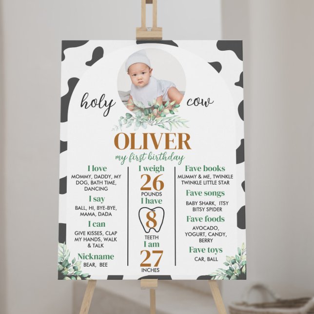 AFFICHE SIGNE DE LA PREMIÈRE ANNIVERSAIRE DE LA VACHE (Créateur téléchargé)