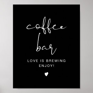 Affiche SIGNE DE LA TABLE DE LA BARRE DE Café Moderne JOVI