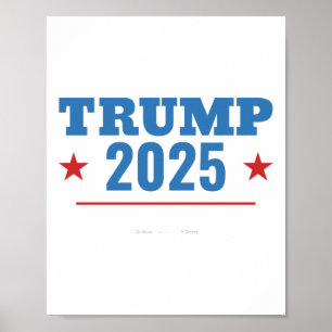 Affiche Signe de l'élection présidentielle de 2025 de Trum