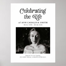 Signe de l'ordre de service funéraire rétro minima