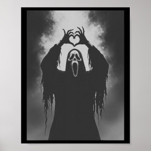 Affiche Signe de main de fantôme drôle coeur Costume effra