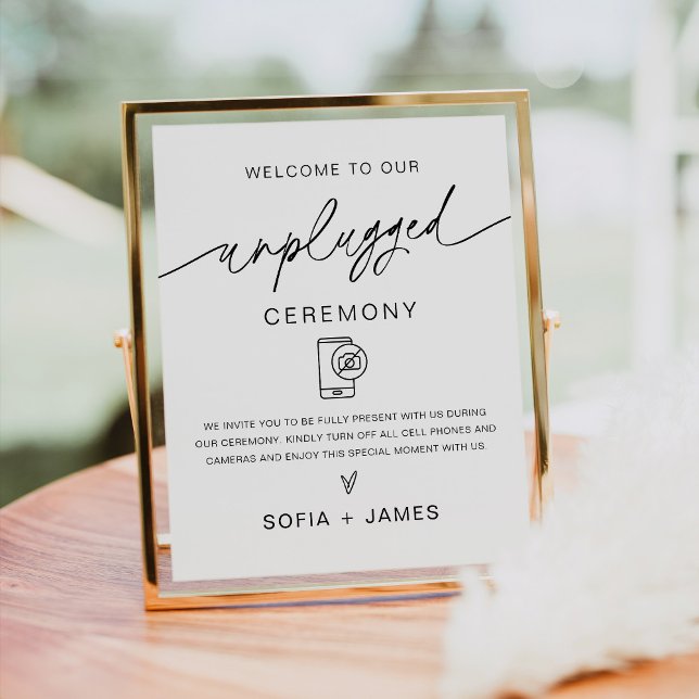 Affiche SIGNE DE Mariage DE LA Cérémonie EVERLEIGH Unplugg (Créateur téléchargé)