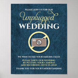 Affiche SIGNE DE Mariage DÉFILÉ 8 X 10 Rustique Pays