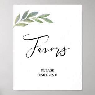 Affiche Signe de mariage feuille d'olive verdure