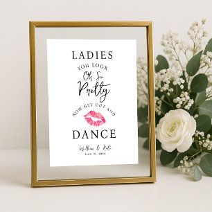 Affiche SIGNE DE mariage minimaliste moderne Mesdames SALL