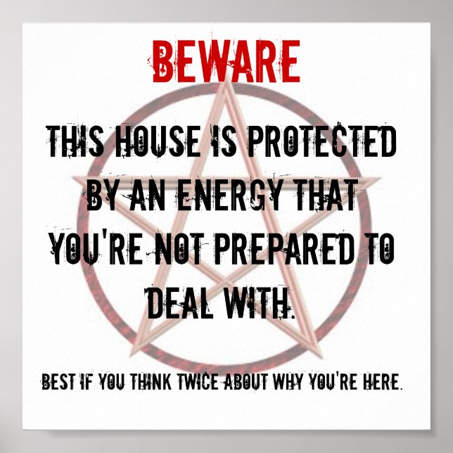 Affiche SIGNE DE MÉNAGE Pour Les Propriétaires De Propriét (Devant)