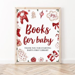 Affiche Signe de Noël d'hiver pour bébé Baby shower