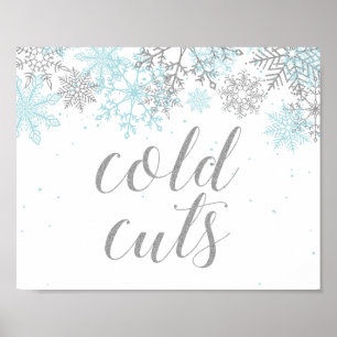 Affiche Signe de nourriture d'hiver Onederland Flocons de