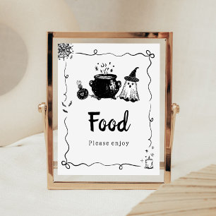 Affiche Signe de nourriture Halloween Baby is Brewing