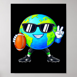 Affiche Signe de paix de la planète environnement football