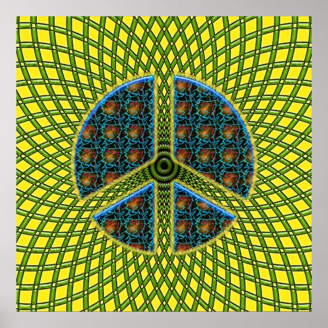 AFFICHE SIGNE DE PAIX RETRO (Devant)