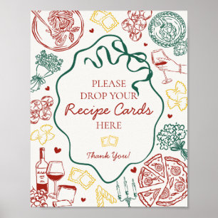 Affiche Signe de partage de recette de mariage de pâtes it