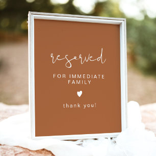 Affiche SIGNE DE PLACE Mariage EN Terracotta CORIANDER