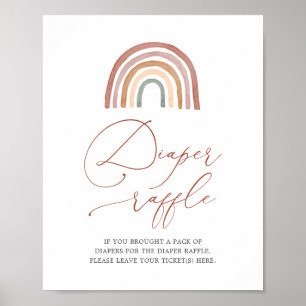 Affiche Signe de rabat de Baby shower arc-en-ciel