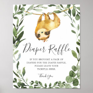 Affiche Signe de rabat du Baby shower de fentes