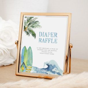 Affiche Signe de raffle de la couche de surf