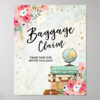 Signe de réclamation de bagages Douche de voyage M