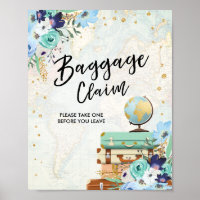 Signe de réclamation de bagages Douche de voyage M