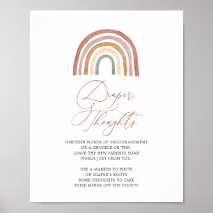 Affiche Signe de réflexion sur le Baby shower arc-en-ciel