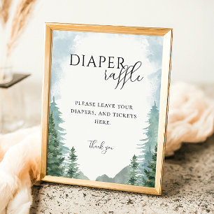 Affiche SIGNE DE REQUÊTE DE Baby shower D'Aquarelle