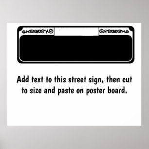Affiche Signe de rue vide, ajouter du texte à Signe