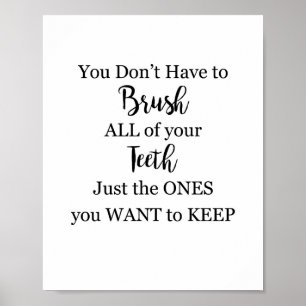 Affiche Signe de salle de bain Bronzez vos dents