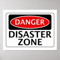 SIGNE DE SÉCURITÉ DU DANGER CATASTROPHE ZONE FAKE 