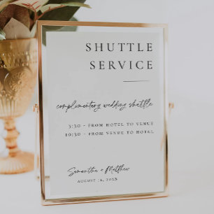 AFFICHE SIGNE DE SERVICE DE NAVETTE MARIAGE