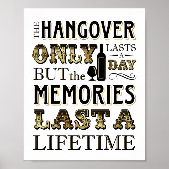 Affiche Signe de soumission vintage Gold HANGOVER (Devant)