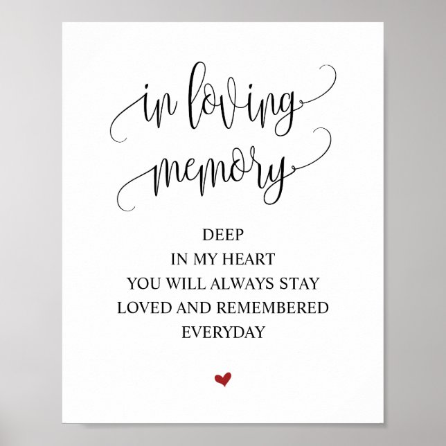 Affiche Signe de table commémorative de mariage en souveni (Devant)